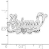 10k White Gold Diamond-cut Heart Name Plate