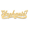 14k Yellow Gold Diamond-cut Name Plate