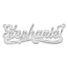10k White Gold Diamond-cut Name Plate