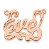 14k Rose Gold Diamond-cut Name Plate