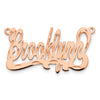 14k Rose Gold Diamond-cut Name Plate