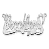 10k White Gold Diamond-cut Name Plate