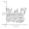10k White Gold Diamond-cut Name Plate
