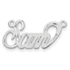 10k White Gold Diamond-cut Name Plate