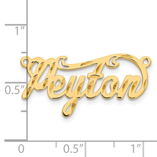 14k Yellow Gold Diamond-cut Name Plate