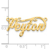 14k Yellow Gold Diamond-cut Name Plate