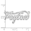 14k White Gold Diamond-cut Name Plate