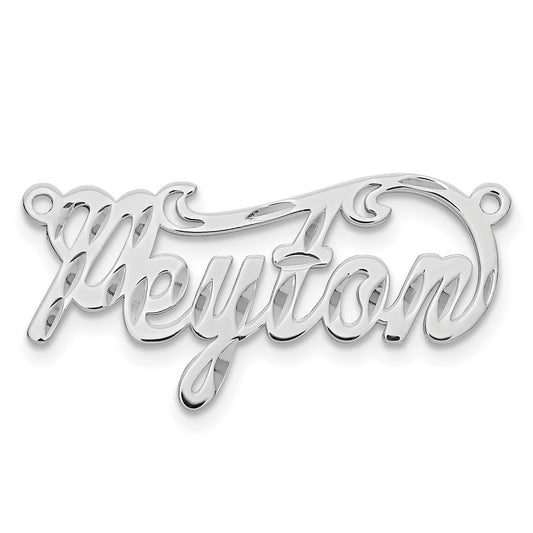 14k White Gold Diamond-cut Name Plate