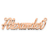 14k Rose Gold Diamond-cut Name Plate