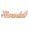 14k Rose Gold Diamond-cut Name Plate
