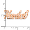 14k Rose Gold Diamond-cut Name Plate