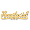 14k Yellow Gold Diamond-cut Heart Name Plate