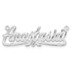 14k White Gold Diamond-cut Heart Name Plate