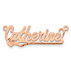 14k Rose Gold Diamond-cut Heart Name Plate