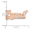 14k Rose Gold Diamond-cut Heart Name Plate