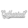 14k white Gold Diamond-cut Heart Name Plate