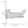 14k white Gold Diamond-cut Heart Name Plate