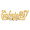 14k Yellow Gold Satin Diamond-cut Heart Name Plate