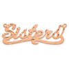 14k Rose Gold Satin Diamond-cut Name Plate