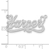 10k White Gold Satin Diamond-cut Name Plate