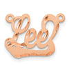 14k Rose Gold Satin Diamond-cut Underlined Name Plate