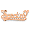 14k Rose Gold Satin Diamond-cut Underlined Name Plate