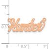 14k Rose Gold Satin Diamond-cut Name Plate