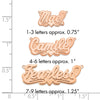 14k Rose Gold 3D Polished Heart Name Plate