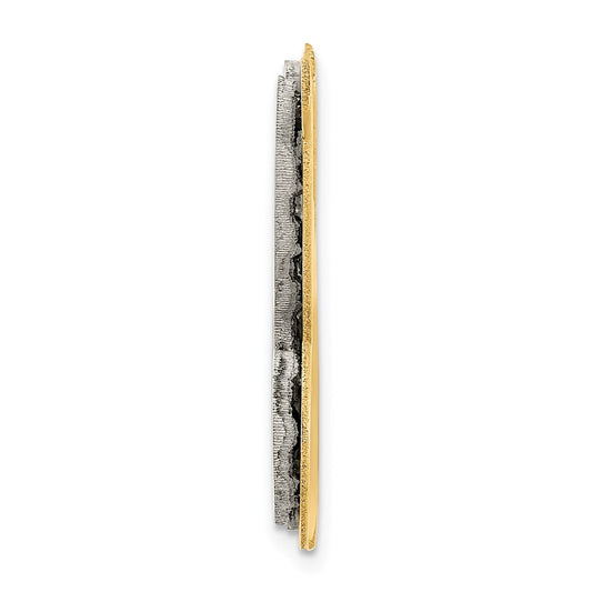 14k 3D Two-tone Polished Name Plate