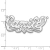 3D Name Plate Pendant with 1 heart