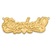 14k Yellow Gold 3D Satin Diamond-cut Heart Name Plate