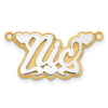 14k 3D Two-tone Polished Name Plate