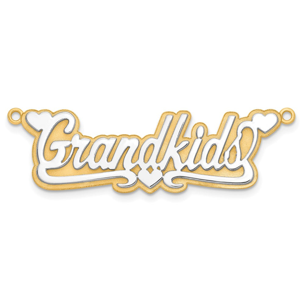 14k 3D Two-tone Polished Name Plate
