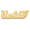 14k Yellow Gold 3D Polished Name Plate