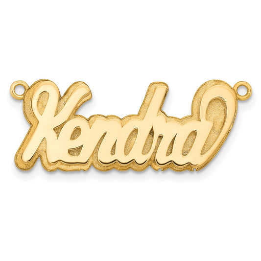 14k Yellow Gold 3D Polished Name Plate
