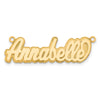 14k Yellow Gold Polished 3D Name Plate