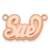 14k Rose Gold Polished 3D Name Plate
