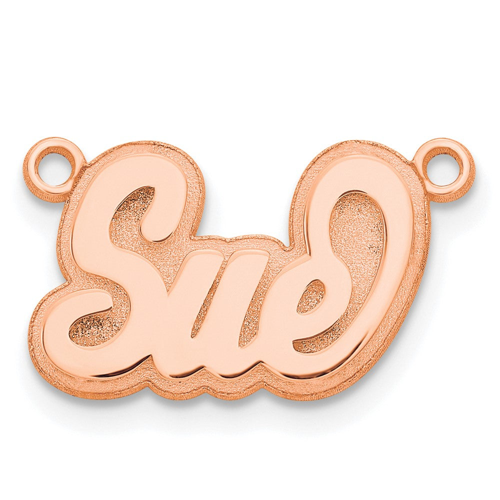 14k Rose Gold Polished 3D Name Plate