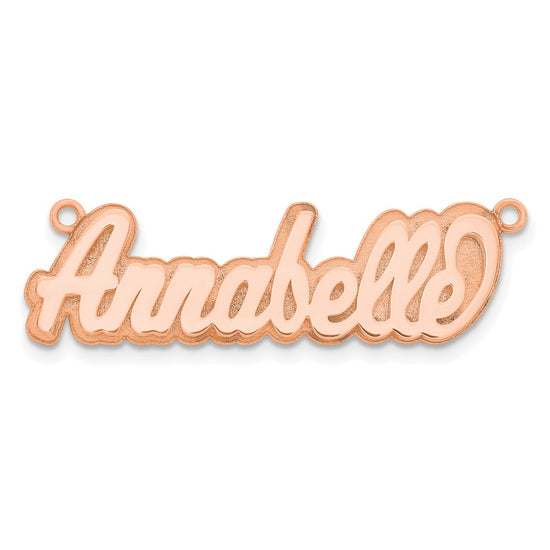 14k Rose Gold Polished 3D Name Plate