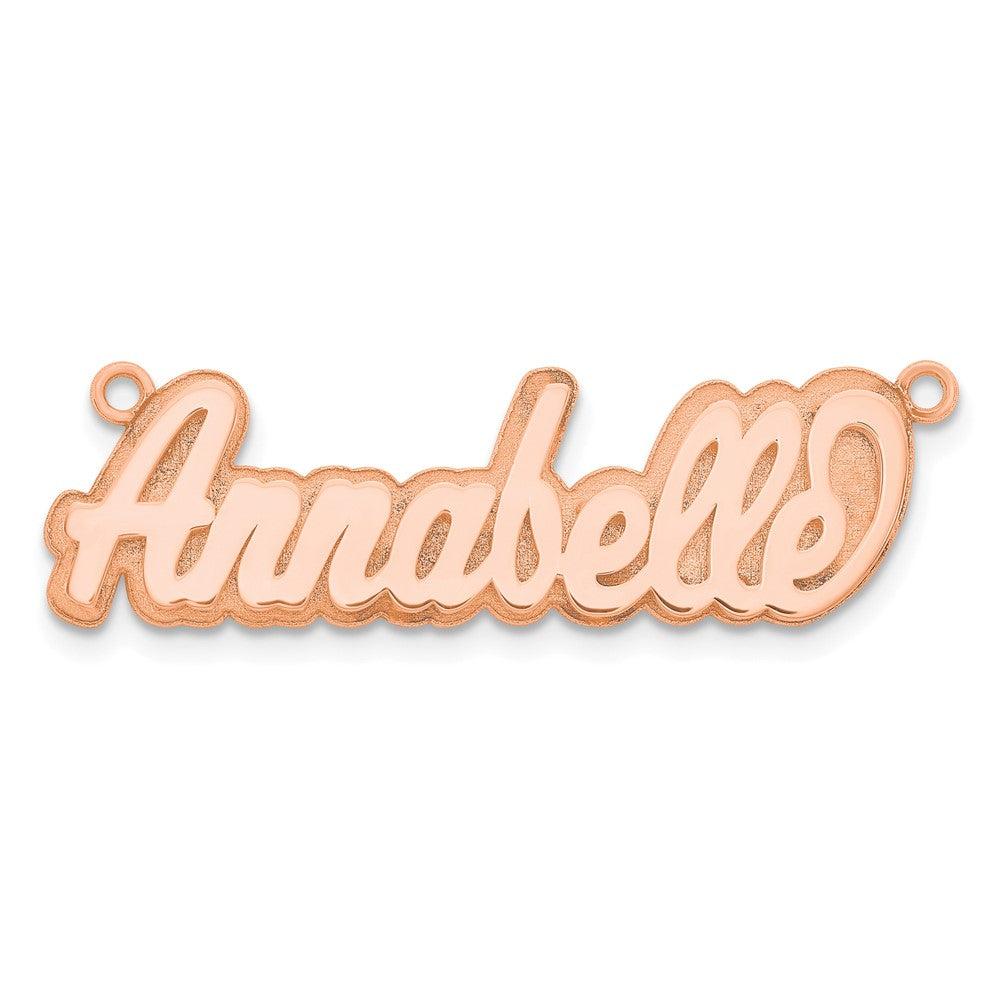 14k Rose Gold Polished 3D Name Plate