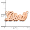14k Rose Gold Polished 3D Name Plate