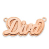 14k Rose Gold Polished 3D Name Plate