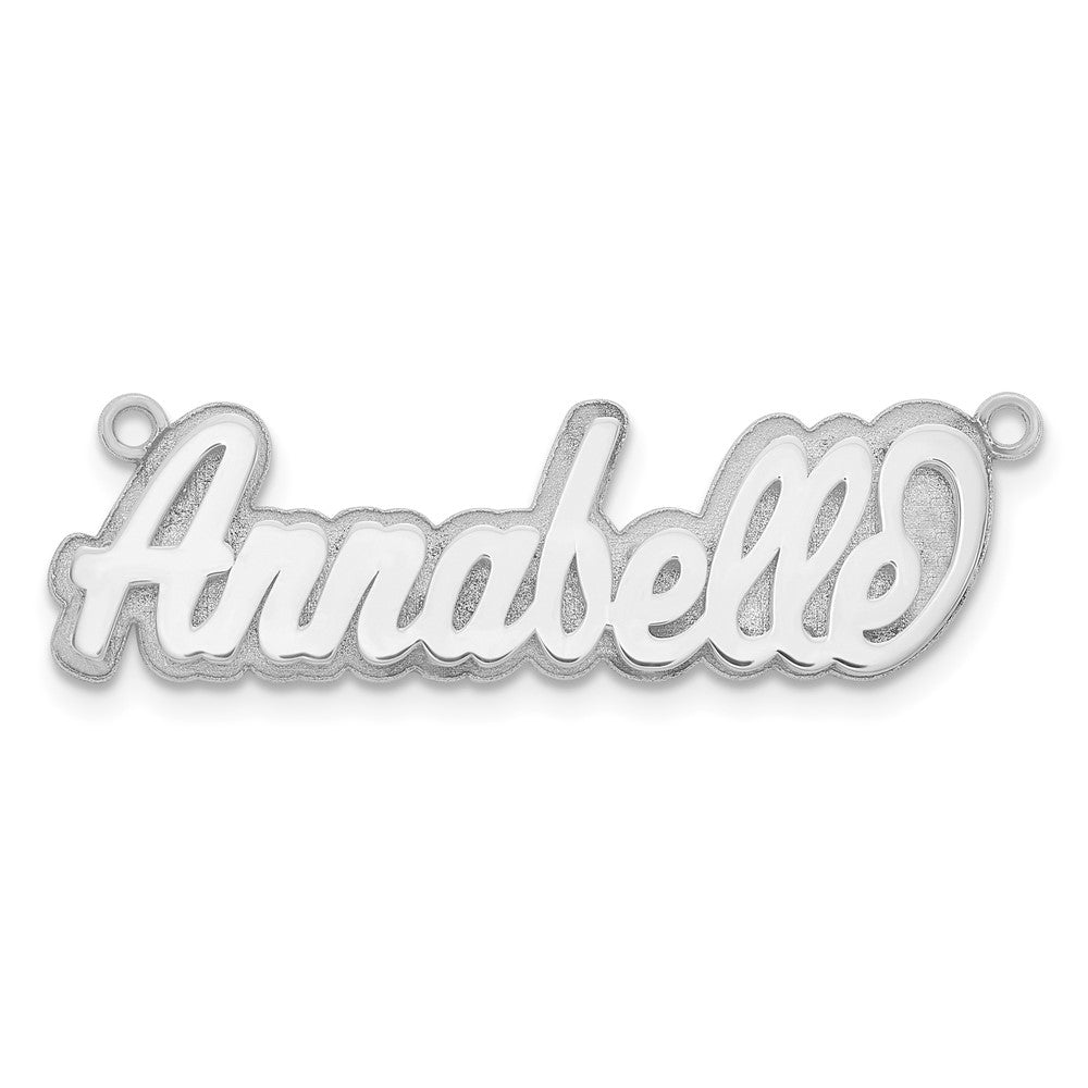 10k White Gold Polished 3D Name Plate