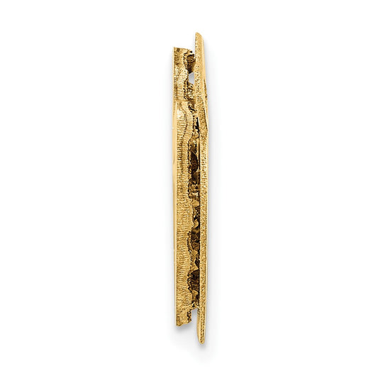 14k 3D Two-tone Polished Name Plate
