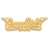 14k Yellow Gold 3D Diamond-cut Hearts Name Plate