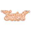 14k Rose Gold 3D Diamond-cut Hearts Name Plate