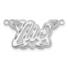 14k White Gold 3D Diamond-cut Hearts Name Plate