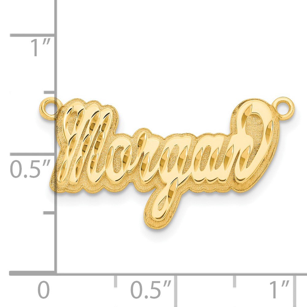 14k Yellow Gold 3D Diamond-cut Name Plate