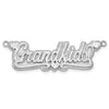 14k White Gold 3D Satin Diamond-cut Hearts Name Plate