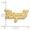 14k Yellow Gold 3D Satin Diamond-cut Name Plate